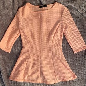 Light pink peplum top